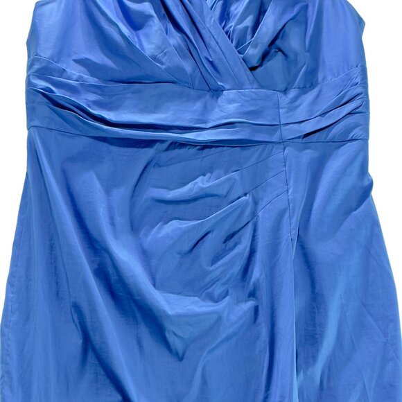 Suzi Chin For MAGGY BOUTIQUE Women's Blue Sleeveless Wrap Dress Size 18W - Picture 16 of 16